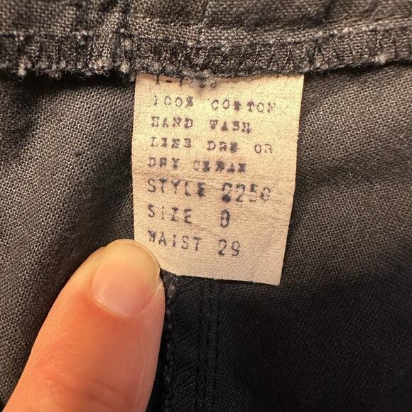 Vintage 1970’s Wings of California Black Cotton Flare Leg Jeans with Doves - Picture 8 of 8